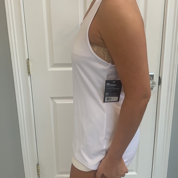 NWT Jockey White Racerback Moisture-Wicking Tank Size M - Picture 2 of 7